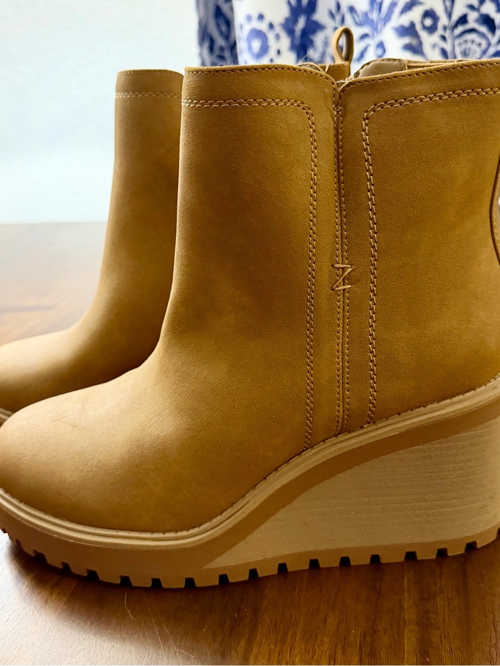 Torrid Tan Wedge Ankle Boots